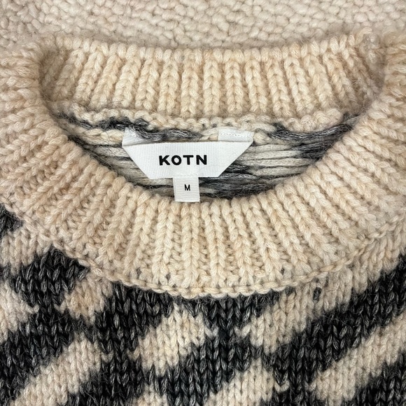 Striped Black and Cream Sweater - Picture 4 of 5